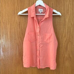 American Eagle Outfitters Pink Sleeveless Relaxed Top